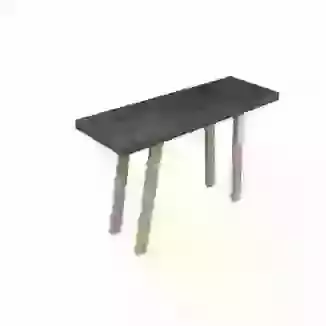 Rectangular Oxidised Metal Finish Console Table